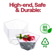 3.5 oz. Clear Star Pentagon Disposable Plastic Dessert Cups BPA | Smarty Had A Party