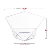 3.5 oz. Clear Star Pentagon Disposable Plastic Dessert Cups Dimension | Smarty Had A Party