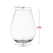 4 oz. Clear Stemless Plastic Mini Goblets Dimension | Smarty Had A Party