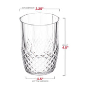 16 oz. Clear Stripe Round Disposable Plastic Tumblers Dimension | Smarty Had A Party