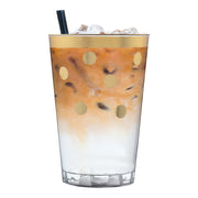 12 oz. Clear with Gold Dots Round Disposable Plastic Tumblers Secondary | Smarty Had A Party