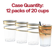 12 oz. Clear with Gold Swirl Round Disposable Plastic Tumblers Quantity | Smarty Had A Party