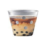 9 oz. Clear with Silver Dots Round Disposable Plastic Party Cups Secondary | Smarty Had A Party