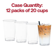 12 oz. Clear with Silver Glitter Round Disposable Plastic Tumblers Quantity | Smarty Had A Party