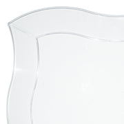 Clear Wave Plastic Dinner Plates