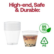 5 oz. Crystal Clear Plastic Disposable Party Cups BPA | Smarty Had A Party