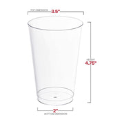 14 oz. Crystal Clear Plastic Disposable Party Cups Dimension | Smarty Had A Party