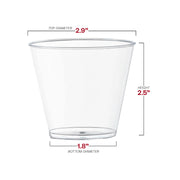 5 oz. Crystal Clear Plastic Disposable Party Cups Dimension | Smarty Had A Party