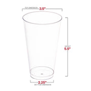 16 oz. Crystal Clear Plastic Disposable Tall Iced Tea Cups Dimension | Smarty Had A Party