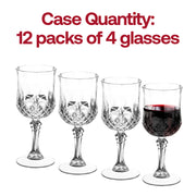 8 oz. Crystal Cut Plastic Wine Glasses Quantity | Smarty Had A Party