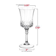 11 oz. Crystal Cut Plastic Wine Goblets Dimension | Smarty Had A Party