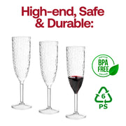 8 oz. Crystal Disposable Plastic Champagne Flutes BPA | Smarty Had A Party