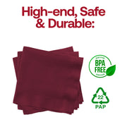 Burgundy Red Paper Beverage/Cocktail Napkins BPA | Smarty Had A Party