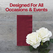 Burgundy Red Paper Dinner Napkins Lifestyle | Smarty Had A Party