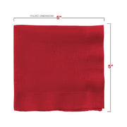 Classic Red Paper Beverage/Cocktail Napkins Dimension | Smarty Had A Party