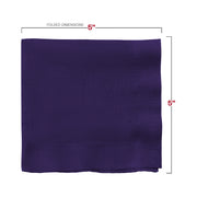 Purple Paper Beverage/Cocktail Napkins Dimension | Smarty Had A Party