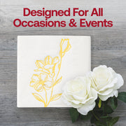 White with Gold Antique Floral Paper Beverage/Cocktail Napkins Lifestyle | Smarty Had A Party