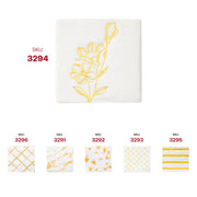 White with Gold Antique Floral Paper Beverage/Cocktail Napkins SKU | Smarty Had A Party