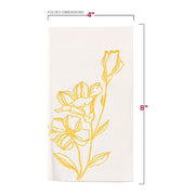 White with Gold Antique Floral Paper Dinner Napkins Dimension | Smarty Had A Party