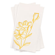 White with Gold Antique Floral Paper Dinner Napkins Secondary | Smarty Had A Party