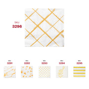 White with Gold Diamond Paper Beverage/Cocktail Napkins SKU | Smarty Had A Party