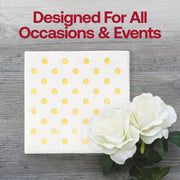 White with Gold Dots Paper Beverage/Cocktail Napkins Lifestyle | Smarty Had A Party