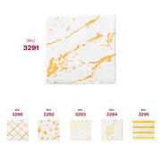 White with Gold Marble Paper Beverage/Cocktail Napkins SKU | Smarty Had A Party