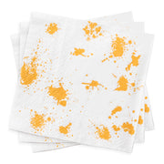 White with Gold Paint Splatter Paper Beverage/Cocktail Napkins Secondary | Smarty Had A Party