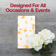 White with Gold Paint Splatter Paper Dinner Napkins Lifestyle | Smarty Had A Party