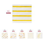 White with Gold Stripes Paper Beverage/Cocktail Napkins SKU | Smarty Had A Party