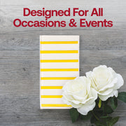 White with Gold Stripes Paper Dinner Napkins Lifestyle | Smarty Had A Party