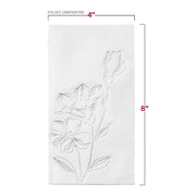 White with Silver Antique Floral Paper Dinner Napkins Dimension | Smarty Had A Party