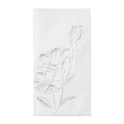 White with Silver Antique Floral Paper Dinner Napkins Main | Smarty Had A Party