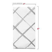 White with Silver Diamond Paper Dinner Napkins Dimension | Smarty Had Party