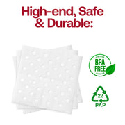 White with Silver Dots Paper Beverage/Cocktail Napkins BPA | Smarty Had A Party