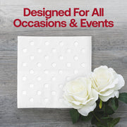 White with Silver Dots Paper Beverage/Cocktail Napkins Lifestyle | Smarty Had A Party