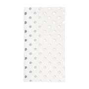 White with Silver Dots Paper Dinner Napkins Main | Smarty Had A Party