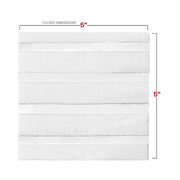 White with Silver Stripes Paper Beverage/Cocktail Napkins Dimension | Smarty Had A Party