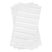 White with Silver Stripes Paper Dinner Napkins Secondary | Smarty Had A Party