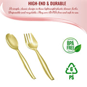 Gold Disposable Plastic Serving Flatware Set | Smarty Had A Party