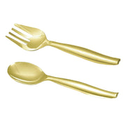 Gold Disposable Plastic Serving Flatware Set | Smarty Had A Party