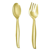 Gold Disposable Plastic Serving Flatware Set | Smarty Had A Party