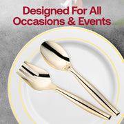 Gold Disposable Plastic Serving Forks Lifestyle | Smarty Had A Party