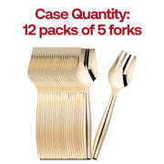 Gold Disposable Plastic Serving Forks Quantity | Smarty Had A Party