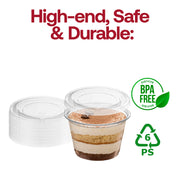 Lid For Clear Plastic Portion / Souffle cup 4oz BPA | Smarty Had A Party