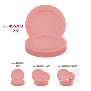 Matte Fuchsia Round Plastic Salad Plates (7.5") SKU | Smarty Had A Party