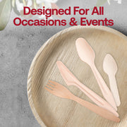 Natural Birch Eco-Friendly Disposable Dinner Knives Lifestyle | Smarty Had A Party