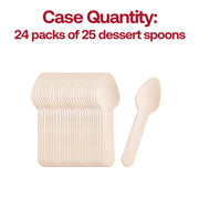 3" Natural Birch Eco-Friendly Disposable Mini Dessert Spoons Quantity | Smarty Had A Party