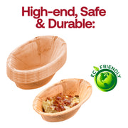 Oval Palm Leaf Eco Friendly Disposable Bowls (4.5 oz.) Eco| Smarty Had A Party