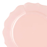 Pearl Pink Round Lotus Plastic Dinner Plates